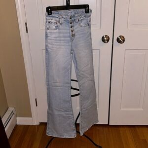 American eagle high wasted next level stretch flare jeans
